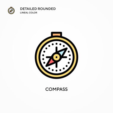 Pusula vektör simgesi. Modern vektör illüstrasyon kavramları. Düzenlemesi ve kişiselleştirmesi kolay.