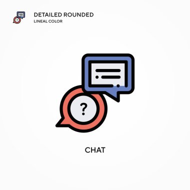 Sohbet vektörü simgesi. Modern vektör illüstrasyon kavramları. Düzenlemesi ve kişiselleştirmesi kolay.