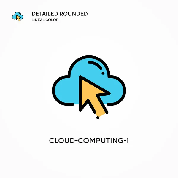 Ikona Vektoru Cloud Computing Moderní Vektorové Ilustrační Koncepce Snadno Upravitelná — Stockový vektor