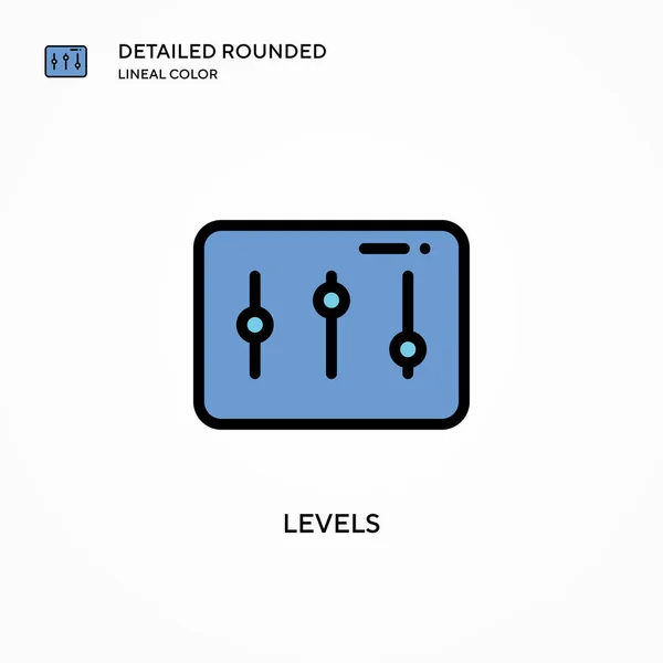 レベルベクトルアイコン 現代のベクトル図の概念 編集とカスタマイズが簡単 — ストックベクタ