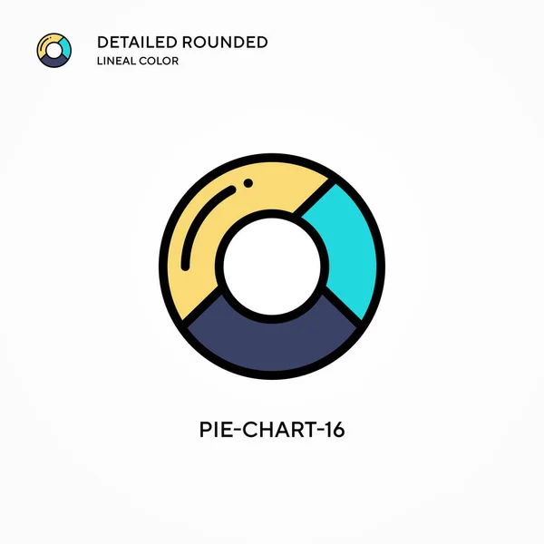 Pie Chart Icono Vector Conceptos Modernos Ilustración Vectorial Fácil Editar — Archivo Imágenes Vectoriales