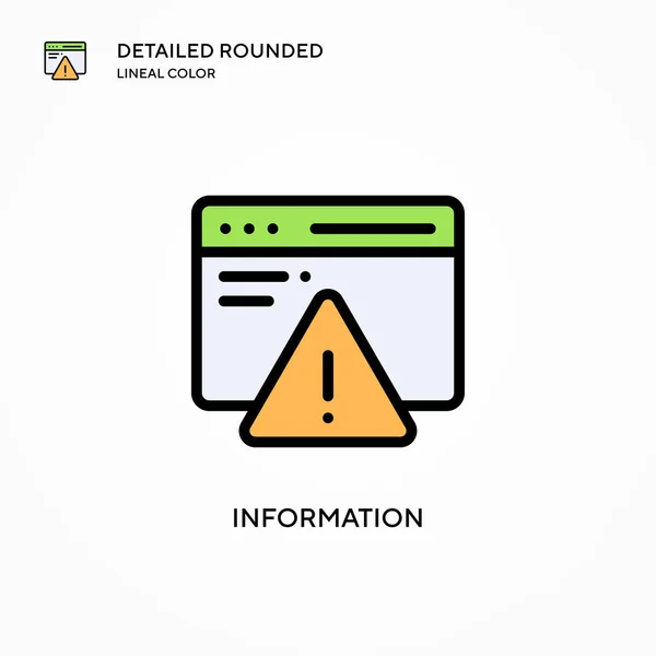 情報ベクトルアイコン 現代のベクトル図の概念 編集とカスタマイズが簡単 — ストックベクタ
