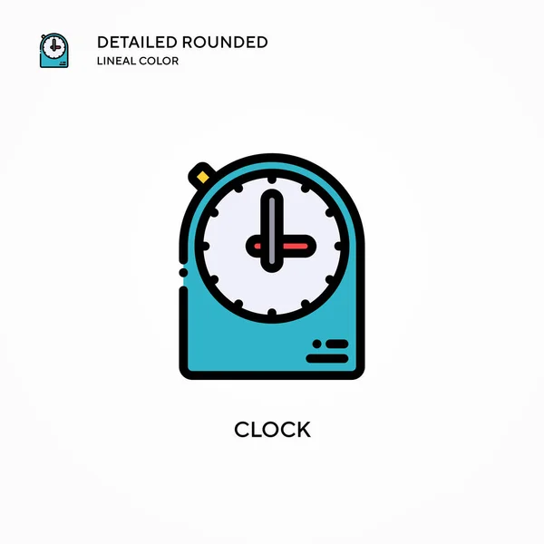 Reloj Icono Vectorial Conceptos Modernos Ilustración Vectorial Fácil Editar Personalizar — Vector de stock