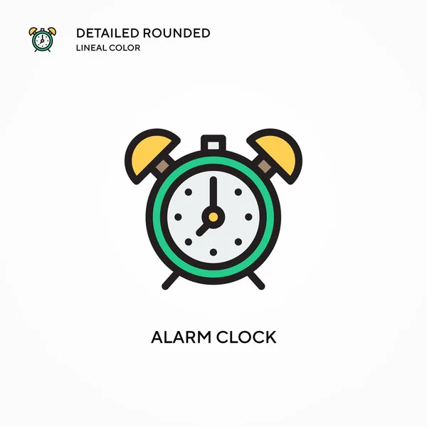 Icono Del Vector Del Reloj Alarma Conceptos Modernos Ilustración Vectorial — Vector de stock