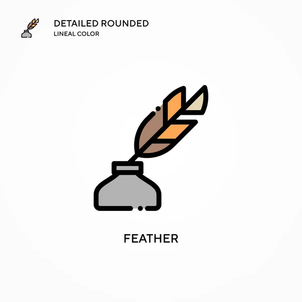 Feather 아이콘 일러스트 편집하고 맞춤화하기가 — 스톡 벡터