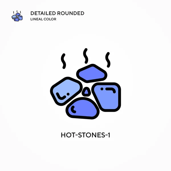 Hot Stones Vector Icono Conceptos Modernos Ilustración Vectorial Fácil Editar — Vector de stock