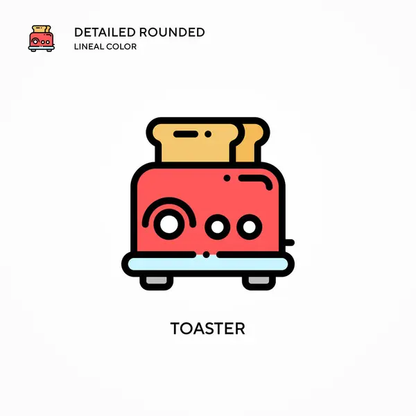 Toaster Vector Icon Modern Vector Illustration Concepts Easy Edit Customize — Stock Vector