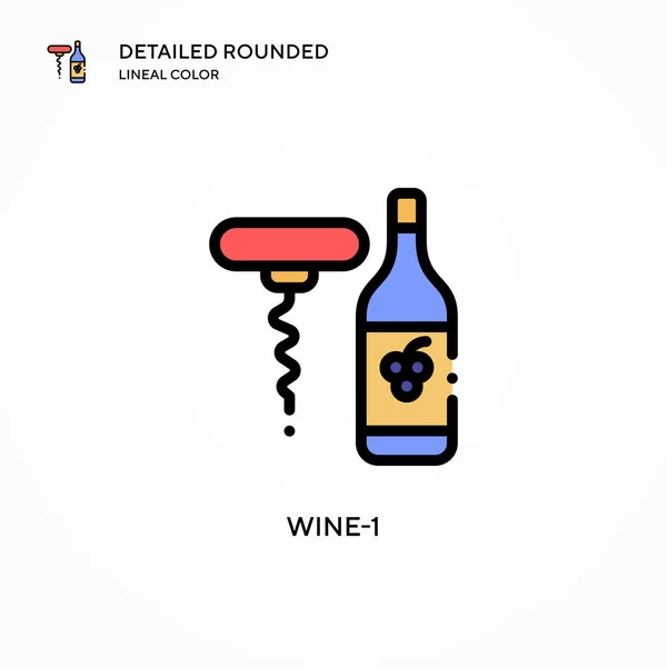 Icono Del Vector Wine Conceptos Modernos Ilustración Vectorial Fácil Editar — Vector de stock