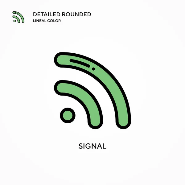 Signal vector icon. Modern vector illustration concepts. Easy to edit and customize.