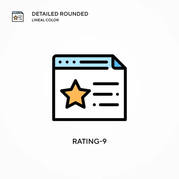 Rating Icono Vector Conceptos Modernos Ilustración Vectorial Fácil Editar Personalizar — Archivo Imágenes Vectoriales