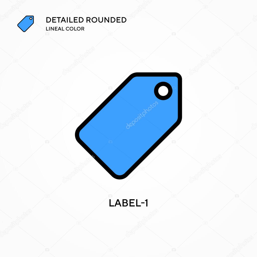 Label-1 vector icon. Modern vector illustration concepts. Easy to edit and customize.