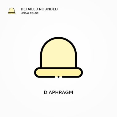 Diyafram vektör simgesi. Modern vektör illüstrasyon kavramları. Düzenlemesi ve kişiselleştirmesi kolay.