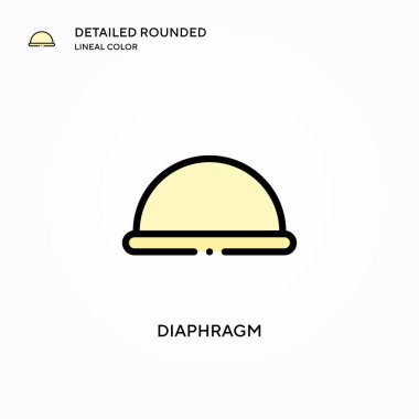 Diyafram vektör simgesi. Modern vektör illüstrasyon kavramları. Düzenlemesi ve kişiselleştirmesi kolay.