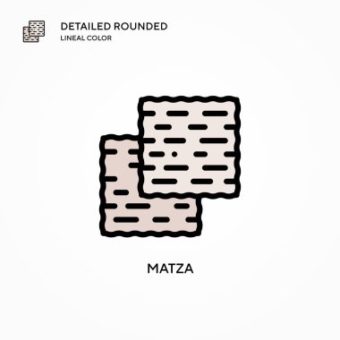 Matza vektör simgesi. Modern vektör illüstrasyon kavramları. Düzenlemesi ve kişiselleştirmesi kolay.
