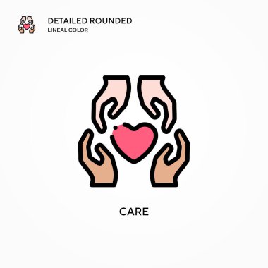 Dikkat vektör simgesi. Modern vektör illüstrasyon kavramları. Düzenlemesi ve kişiselleştirmesi kolay.