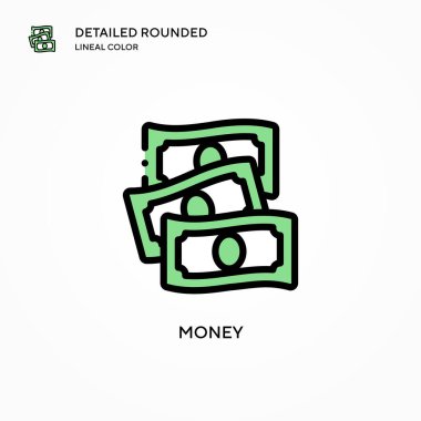 Para vektör simgesi. Modern vektör illüstrasyon kavramları. Düzenlemesi ve kişiselleştirmesi kolay.