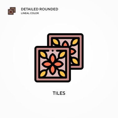 Döşeme vektör simgesi. Modern vektör illüstrasyon kavramları. Düzenlemesi ve kişiselleştirmesi kolay.