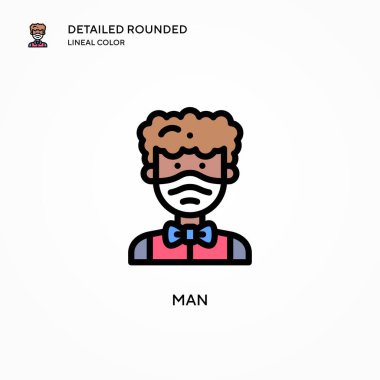 İnsan vektör simgesi. Modern vektör illüstrasyon kavramları. Düzenlemesi ve kişiselleştirmesi kolay.