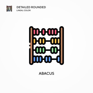 Abaküs vektör simgesi. Modern vektör illüstrasyon kavramları. Düzenlemesi ve kişiselleştirmesi kolay.