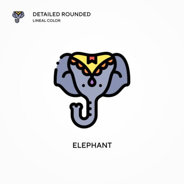 Fil vektör simgesi. Modern vektör illüstrasyon kavramları. Düzenlemesi ve kişiselleştirmesi kolay.