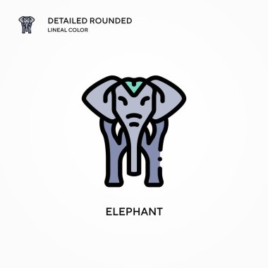 Fil vektör simgesi. Modern vektör illüstrasyon kavramları. Düzenlemesi ve kişiselleştirmesi kolay.