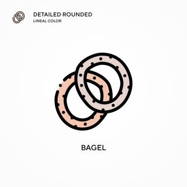 Simit vektör simgesi. Modern vektör illüstrasyon kavramları. Düzenlemesi ve kişiselleştirmesi kolay.