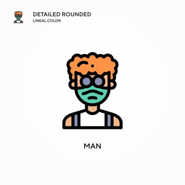 İnsan vektör simgesi. Modern vektör illüstrasyon kavramları. Düzenlemesi ve kişiselleştirmesi kolay.