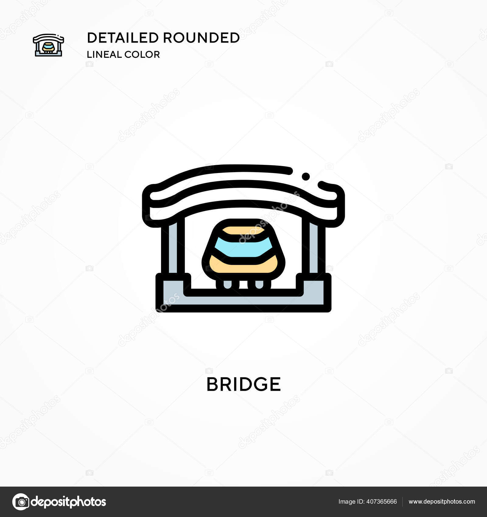 Ikon Vektor Jembatan Konsep Gambar Vektor Modern Mudah Untuk Mengedit Stok Vektor C Edifier 407365666