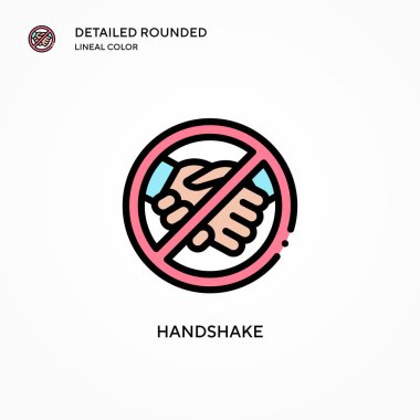 El sıkışma vektör simgesi. Modern vektör illüstrasyon kavramları. Düzenlemesi ve kişiselleştirmesi kolay.