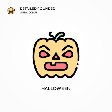 Cadılar Bayramı vektör simgesi. Modern vektör illüstrasyon kavramları. Düzenlemesi ve kişiselleştirmesi kolay.