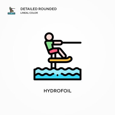 Hidrofolyo vektör simgesi. Modern vektör illüstrasyon kavramları. Düzenlemesi ve kişiselleştirmesi kolay.