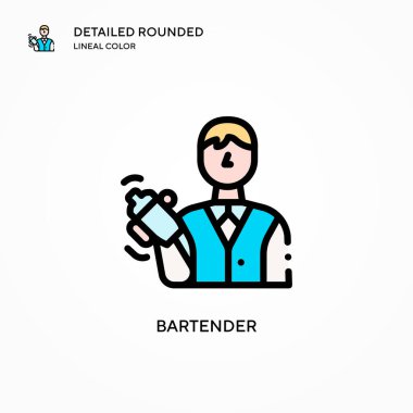 Barmen vektör ikonu. Modern vektör illüstrasyon kavramları. Düzenlemesi ve kişiselleştirmesi kolay.