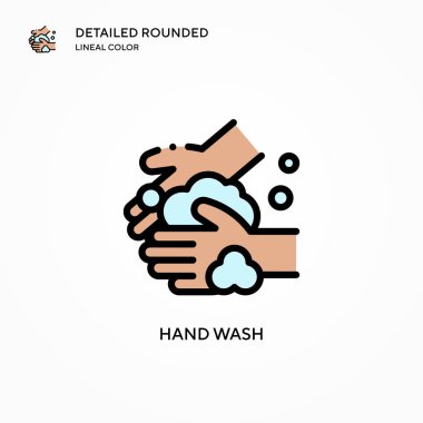 El yıkama vektör simgesi. Modern vektör illüstrasyon kavramları. Düzenlemesi ve kişiselleştirmesi kolay.