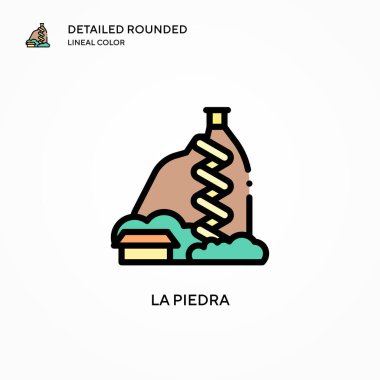 La piedra vektör simgesi. Modern vektör illüstrasyon kavramları. Düzenlemesi ve kişiselleştirmesi kolay.