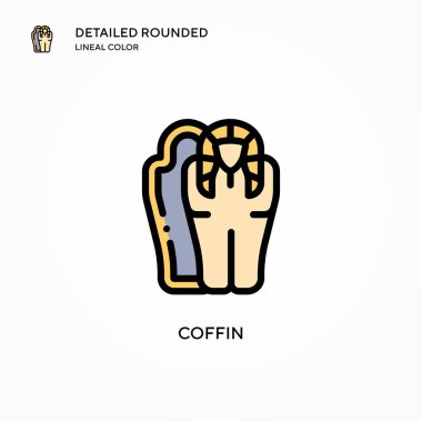 Tabut vektör simgesi. Modern vektör illüstrasyon kavramları. Düzenlemesi ve kişiselleştirmesi kolay.