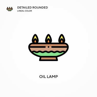 Yağ lambası vektör simgesi. Modern vektör illüstrasyon kavramları. Düzenlemesi ve kişiselleştirmesi kolay.