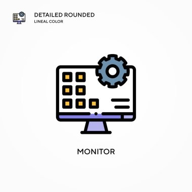 Vektör simgesini izle. Modern vektör illüstrasyon kavramları. Düzenlemesi ve kişiselleştirmesi kolay.