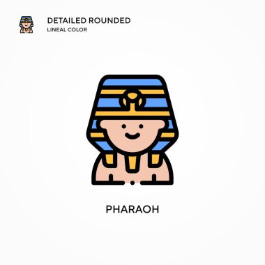 Firavun vektör ikonu. Modern vektör illüstrasyon kavramları. Düzenlemesi ve kişiselleştirmesi kolay.