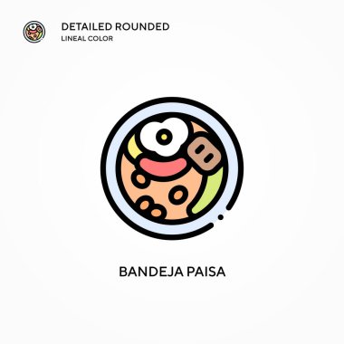 Bandeja paisa vektör simgesi. Modern vektör illüstrasyon kavramları. Düzenlemesi ve kişiselleştirmesi kolay.