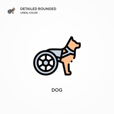 Köpek vektör simgesi. Modern vektör illüstrasyon kavramları. Düzenlemesi ve kişiselleştirmesi kolay.