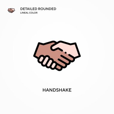 El sıkışma vektör simgesi. Modern vektör illüstrasyon kavramları. Düzenlemesi ve kişiselleştirmesi kolay.