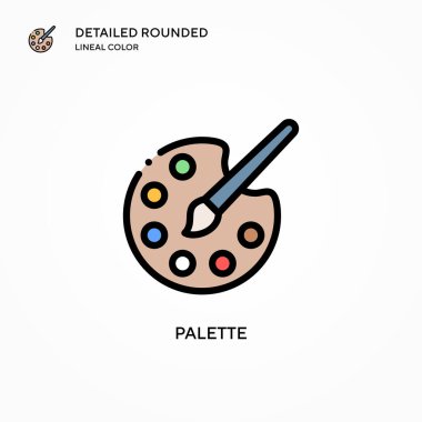 Palet vektör simgesi. Modern vektör illüstrasyon kavramları. Düzenlemesi ve kişiselleştirmesi kolay.