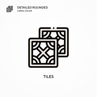 Döşeme vektör simgesi. Modern vektör illüstrasyon kavramları. Düzenlemesi ve kişiselleştirmesi kolay.