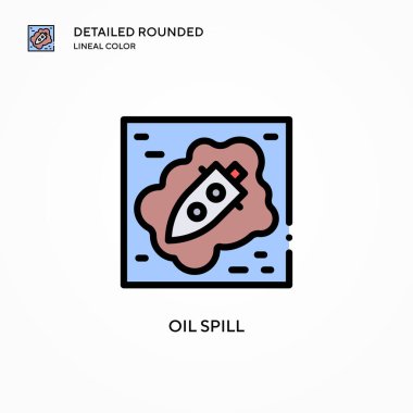 Petrol sızıntısı vektör simgesi. Modern vektör illüstrasyon kavramları. Düzenlemesi ve kişiselleştirmesi kolay.