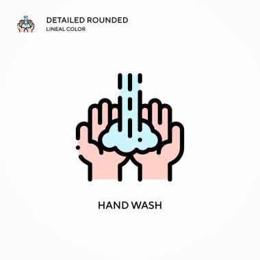 El yıkama vektör simgesi. Modern vektör illüstrasyon kavramları. Düzenlemesi ve kişiselleştirmesi kolay.