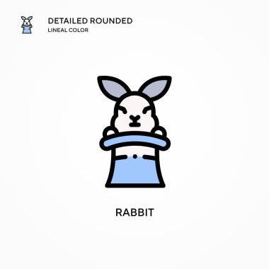 Tavşan vektör simgesi. Modern vektör illüstrasyon kavramları. Düzenlemesi ve kişiselleştirmesi kolay.