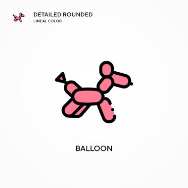 Balon vektör simgesi. Modern vektör illüstrasyon kavramları. Düzenlemesi ve kişiselleştirmesi kolay.