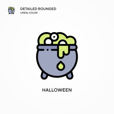 Cadılar Bayramı vektör simgesi. Modern vektör illüstrasyon kavramları. Düzenlemesi ve kişiselleştirmesi kolay.