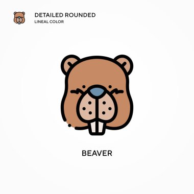 Kunduz vektör simgesi. Modern vektör illüstrasyon kavramları. Düzenlemesi ve kişiselleştirmesi kolay.