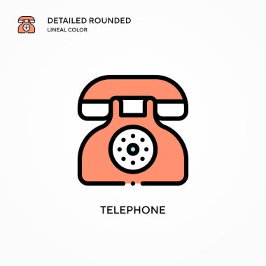 Telefon vektör simgesi. Modern vektör illüstrasyon kavramları. Düzenlemesi ve kişiselleştirmesi kolay.